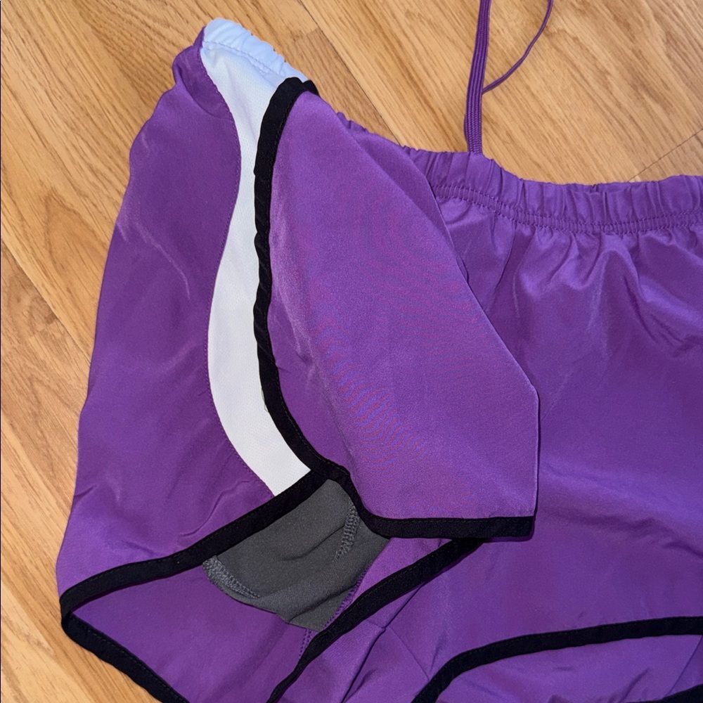New Balance Shorts Purple White Athletic Running Size Small Retro - Picture 2 of 5